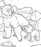 coloriage freres des ours se parlent